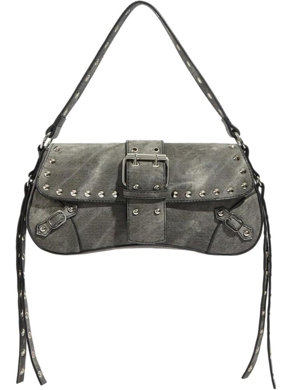 Women's Y2K Purse Mini Goth Punk Shoulder Bag Leather Studded Purse